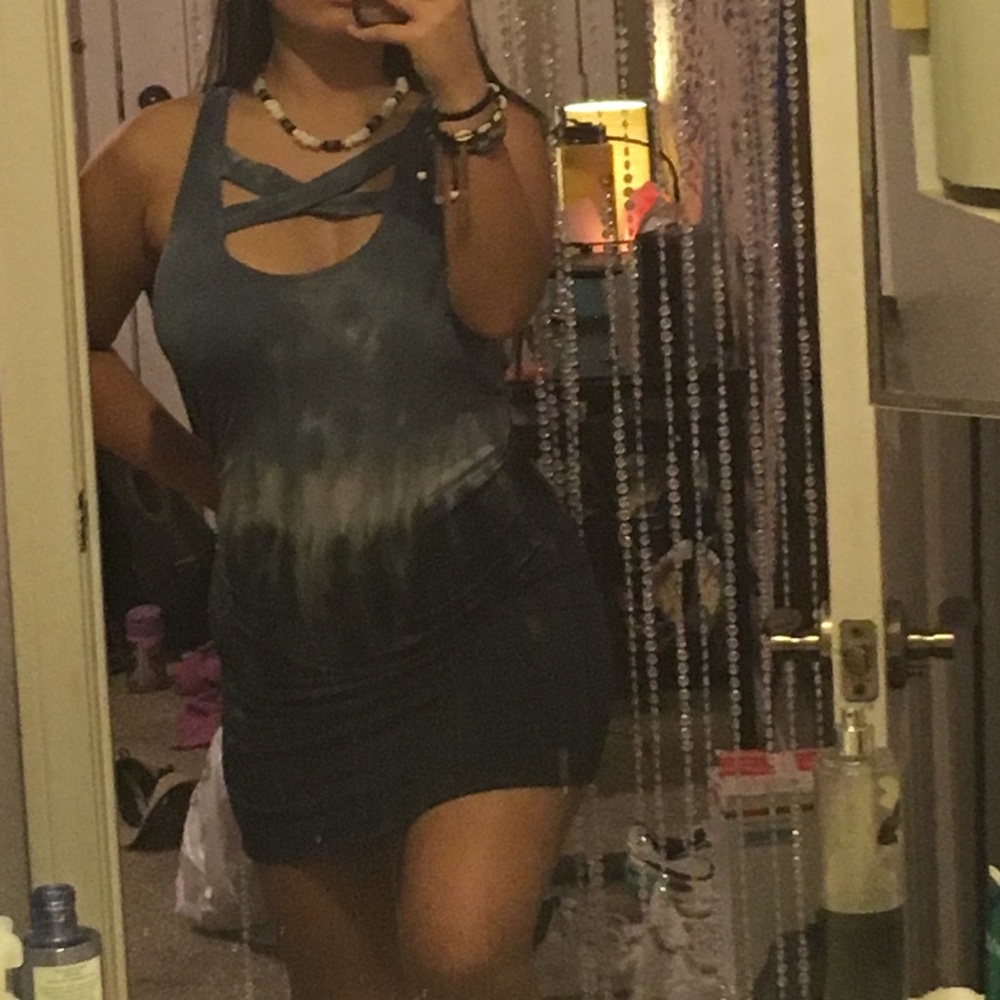 Blue Tie Dye Dress
